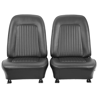 PUI Interiors 1967-68 Chevrolet Camaro Standard Pre-Assembled Black Front Bucket Seats - 67FS10U-P