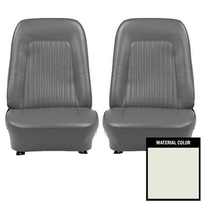 PUI Interiors 1967-68 Camaro Standard Pre-Assembled White Front Bucket Seats - 67FS37U-P