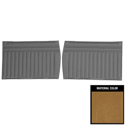 PUI Interiors 1967 Pontiac Tempest Custom Convertible Gold Front Door Panels - 67GDT43V