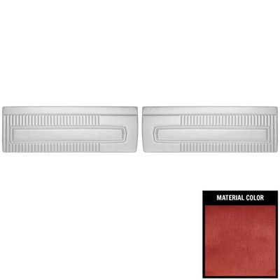 PUI Interiors 1967 Plymouth Barracuda Metallic Red Front Door Panels - 67KDB710