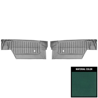 PUI Interiors 1967 Pontiac Grand Prix Hardtop Dark Aqua Rear Door Panels - 67PD04C