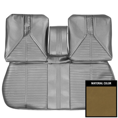 PUI Interiors 1967 Buick Skylark/GS Saddle Front Bench Seat W/Armrest Cover - 67US06B1