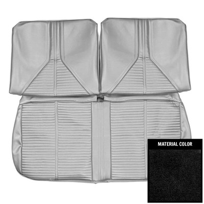 PUI Interiors 1967 Buick Skylark/GS Black Front Bench Seat W/O Armrest Cover - 67US10B