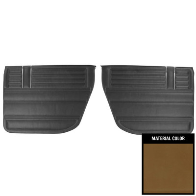 PUI Interiors 1968 Chevrolet Chevelle 4-Door Hardtop/Wagon Saddle Rear Door Panels - 68AD4D36W