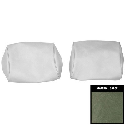 PUI Interiors 1968-1972 Chevelle/GTO/Cutlass/Skylark/Nova Lt Aqua Bench Seat Head Rest Covers - 68AH02B