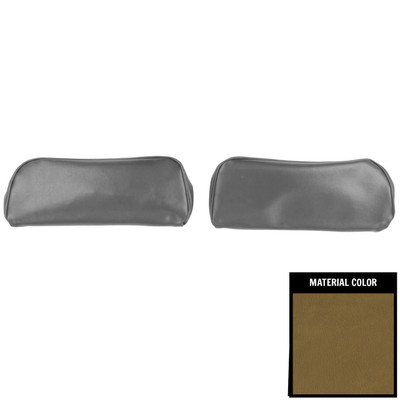 PUI Interiors 1968-1972 Chevelle/GTO/Cutlass/Skylark/Nova Gold Bucket Seat Head Rest Covers - 68AH06U