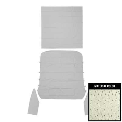 PUI Interiors 1968 Pontiac GTO/Lemans Standard 6-Bow White Perforated Headliner - 68AH101B6N