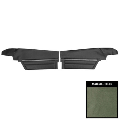 PUI Interiors 1968 Chevrolet Impala Custom Hardtop Light Aqua Rear Door Panels - 68BDN02C