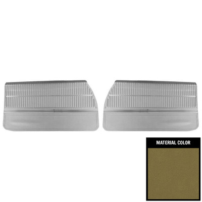 PUI Interiors 1968 Oldsmobile Cutlass Holiday/ S Pre-Assembled Ivy Gold Front Door Panels - 68CD46-P
