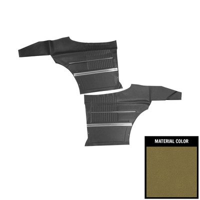 PUI Interiors 1968 Oldsmobile Cutlass S/Holiday Hardtop Ivy Gold Rear Door Panels - 68CD46C