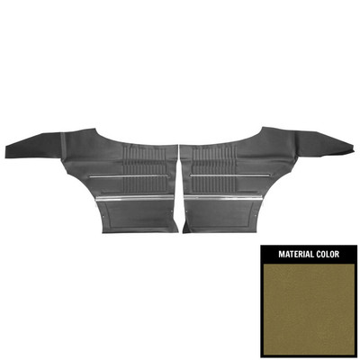 PUI Interiors 1968 Oldsmobile Cutlass Supreme 2-Door Sedan Ivy Gold Rear Door Panels - 68CD46CT