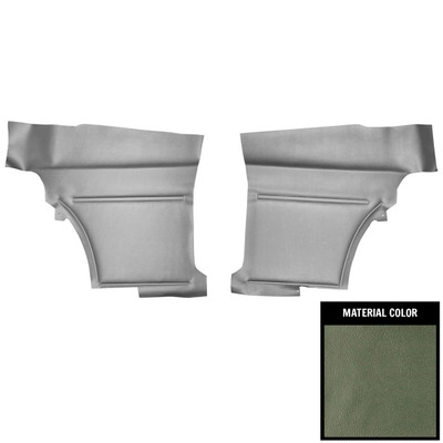 PUI Interiors 1968 Chevrolet Camaro Hardtop Deluxe Aqua Rear Door Panels - 68DD02C