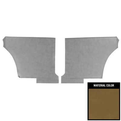 PUI Interiors 1969 Pontiac Firebird Hardtop Deluxe Mustard Gold Rear Door Panels - 68HD06C
