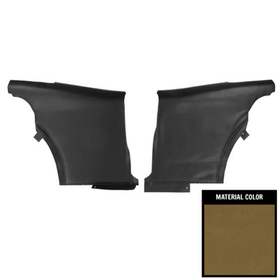 PUI Interiors 1969 Firebird Hardtop Deluxe Pre-Assembled Mustard Gold Rear Door Panels - 68HD06C-P