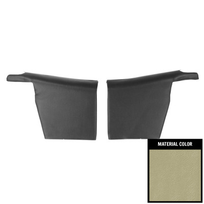 PUI Interiors 1969 Firebird Covertible Deluxe Pre-Assembled Parchment Rear Door Panels - 68HD27V-P