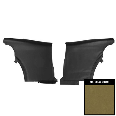 PUI Interiors 1968 Firebird Hardtop Deluxe Pre-Assembled Ivy Gold Rear Door Panels - 68HD46C-P