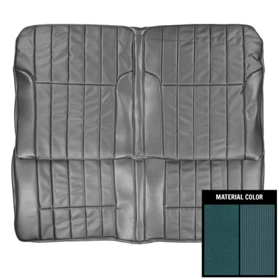 PUI Interiors 1968 Pontiac Firebird Deluxe Medium Blue Stationary Rear Bench Seat Cover - 68HS17CS