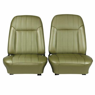 PUI Interiors 1968 Pontiac Firebird Deluxe Ivy Gold Pre-Assembled Front Bucket Seats - 68HS46US-P