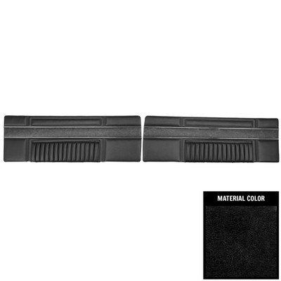 PUI Interiors 1968 Plymouth Barracuda Deluxe Black Front Door Panels - 68KDBD10