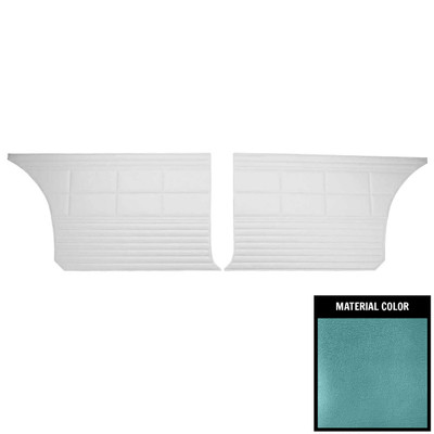 PUI Interiors 1968 Roadrunner/Satellite Custom Decor Hardtop 2 Tone Blue Rear Door Panels - 68KDRD819C