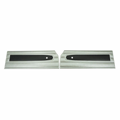 PUI Interiors 1968 Plymouth Belvedere/Roadrunner Deluxe Silver and Black Front Door Panels - 68KDV829
