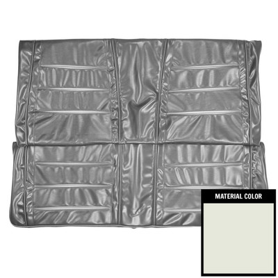 PUI Interiors 1968 Dodge Charger/RT Hardtop White Rear Bench Seat Cover - 68KSA37C