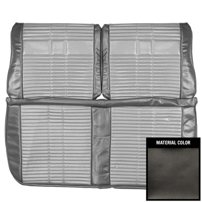PUI Interiors 1968 Dodge Dart GT/GTS Black Front Bench Seat Cover - 68KSD10B