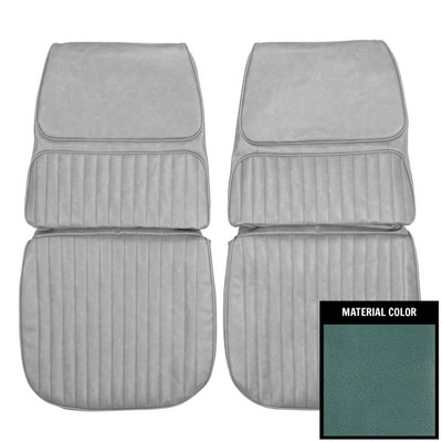 PUI Interiors 1968 Buick Skylark/GS Custom 400 Light Blue Front Bucket Seat Covers - 68US12U