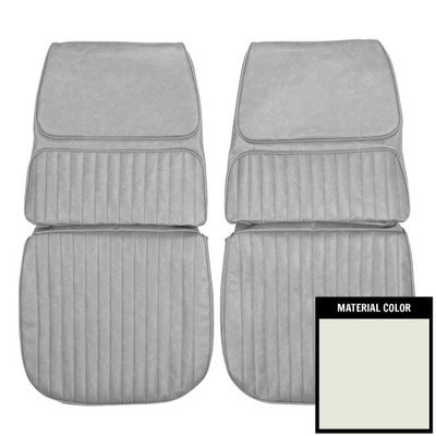 PUI Interiors 1968 Buick Skylark/GS Custom 400 White Front Bucket Seat Covers - 68US37U