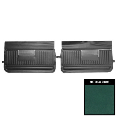 PUI Interiors 1969 Chevrolet Impala/SS Dark Aqua Front Door Panels - 69BD04
