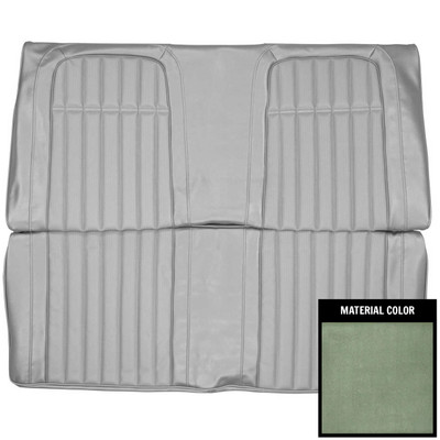 PUI Interiors 1969 Chevrolet Camaro Deluxe Dark Metallic Green Fold Down Rear Bench Seat Cover - 69DS24FS