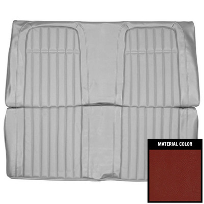 PUI Interiors 1969 Chevrolet Camaro Deluxe Red Fold Down Rear Bench Seat Cover - 69DS30FS