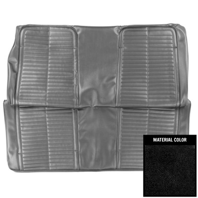 PUI Interiors 1968-69 Pontiac Firebird Black Fold Down Rear Bench Seat Cover - 69ES10F