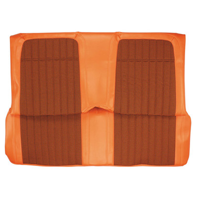 PUI Interiors 1969 Chevrolet Camaro Hardtop Deluxe Houndstooth Orange Rear Bench Seat Cover - 69HT26C
