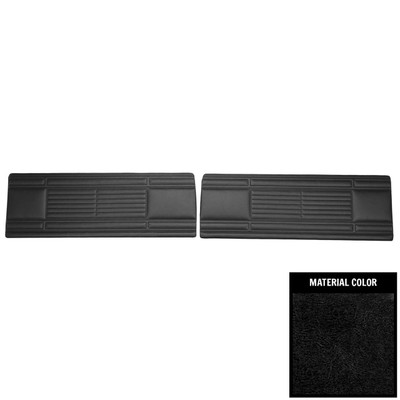 PUI Interiors 1969 Plymouth Barracuda Standard Black Front Door Panels - 69KDB10