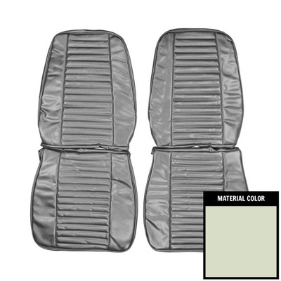 PUI Interiors 1969 Plymouth Barracuda/Formula S Saddle Front Bucket Seat Seat Covers - 69KSB103U