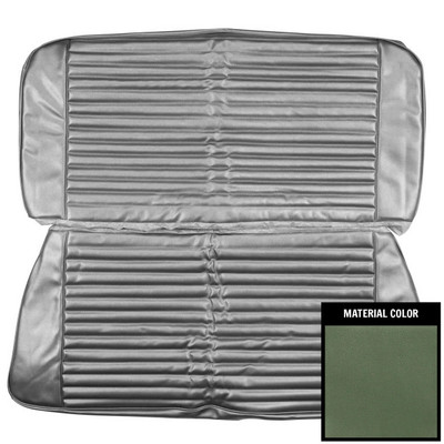 PUI Interiors 1969 Barracuda/Formula S Fastback Green Rear Bench Seat Seat Cover - 69KSB104T