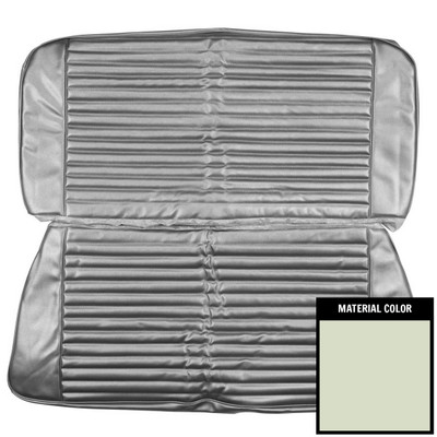 PUI Interiors 1969 Plymouth Barracuda/Formula S Convertible White Rear Bench Seat Seat Cover - 69KSB37V