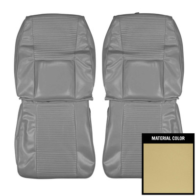 PUI Interiors 1969 Dodge Dart/GT/GTS Gold Front Bucket Seat Covers - 69KSD706U