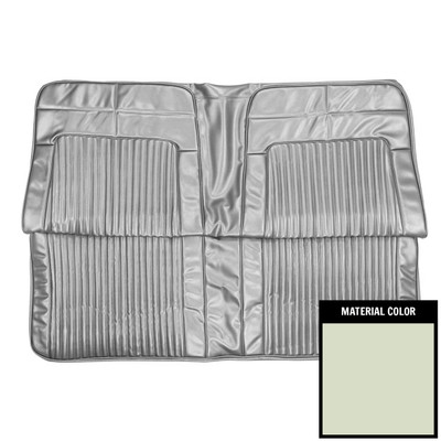 PUI Interiors 1969 Dodge Coronet 500/Superbee/R/T White Rear Bench Seat Covers - 69KSH37C
