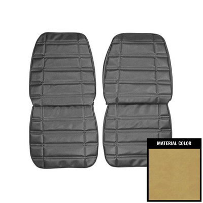 PUI Interiors 1969 Plymouth Roadrunner/Satellite/GTX Saddle Front Bucket Seat Covers - 69KSR103U