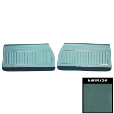 PUI Interiors 1969 Skylark Custom/GS350/GS400 Pre-Assembled Light Blue Front Door Panels - 69UD12-P