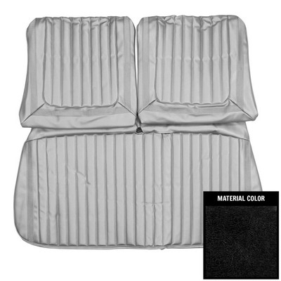 PUI Interiors 1969 Buick Skylark/GS Custom Black Front Bench Seat W/O Armrest Cover - 69US10B