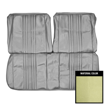 PUI Interiors 1969 Chevrolet Nova SS/Custom Light Green Front Bench Seat W/O Armrest Cover - 69XS23B