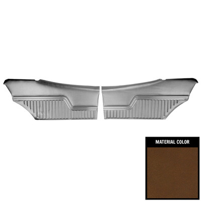 PUI Interiors 1972 Chevelle Hardtop Platinum Pre-Assembled Dark Saddle Rear Door Panels - 70AD42C-P
