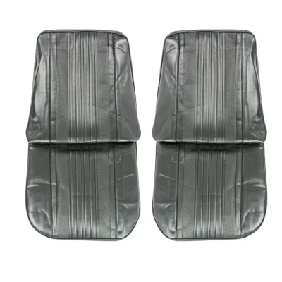PUI Interiors 1970 Chevrolet Chevelle Black Front Bucket Seat Covers - (70AS10U)