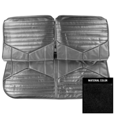 PUI Interiors 1970 Oldmobile Cutlass /S Black Front Bench Seat Cover - 70CS10B2