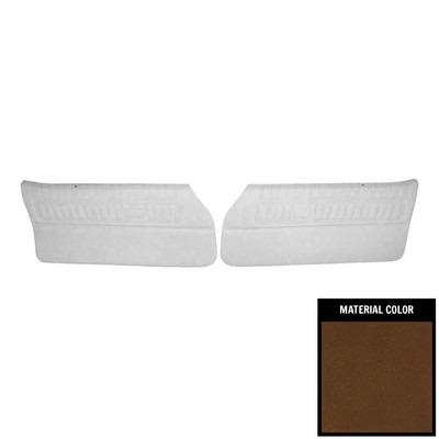 PUI Interiors 1971 Pontiac Firebird Standard Pre-Assembled Dark Saddle Front Door Panels - 70ED42-P