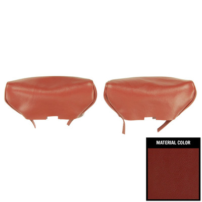 PUI Interiors 1970 Camaro/Firebird Red Bucket Seat Head Rest Covers - 70FH30U