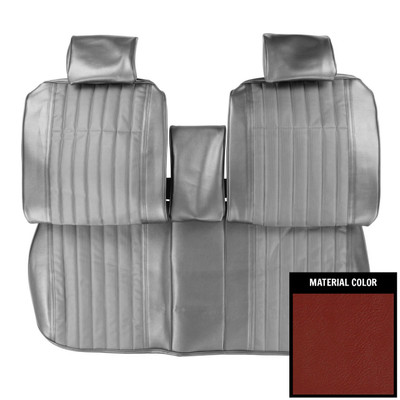 PUI Interiors 1970 Pontiac GTO/LeMans Sport Red Front Bench W/Armrest Seat Cover - 70GS30BS
